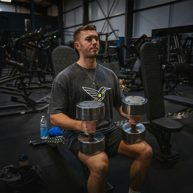 Oversized Shirt Piktogramm Logo Gym Merchandise 