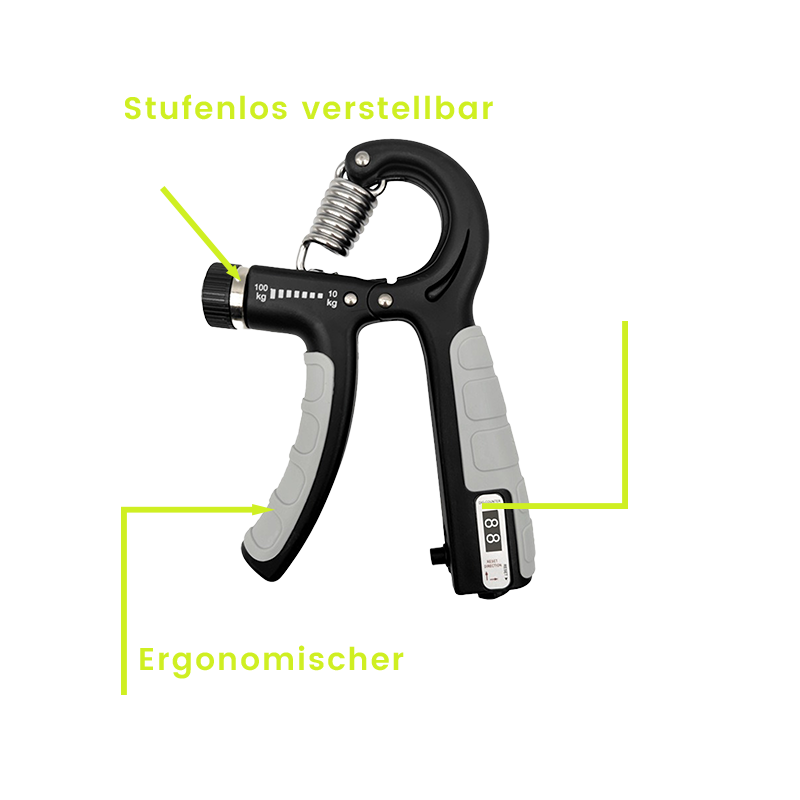 Griptrainer Pro - Griffkrafttrainer mit integrierten Zähler